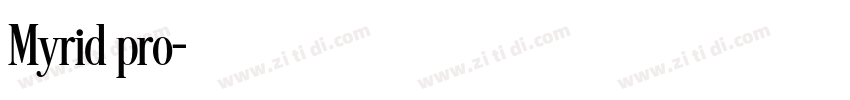 Myrid pro字体转换